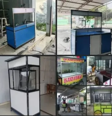 Gerobak Aluminium Gerobak Aluminium Dorong Stanby dan Jenis Gerobak Untuk Dagangan Bisa Langsung Di Buat